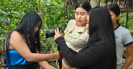 Filming documentary fieldwork in the Ecuadorian Amazon